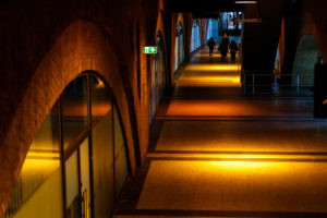 Round arches and lighting in the underground of Berlin. Round arches and lighting in the underground of Berlin.